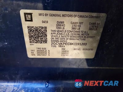 Zdjęcie 12 z 12 samochodu: 2019 CHEVROLET SILVERADO LD K1500 LT VIN:2GCVKPEC8K1191203 - miniatura