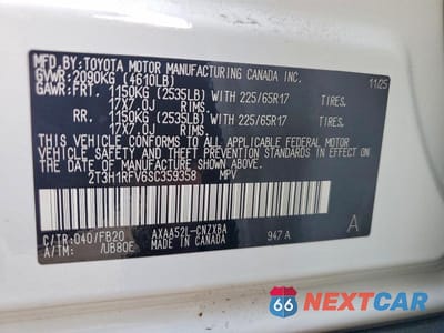 Zdjęcie 13 z 13 samochodu: 2025 TOYOTA RAV4 LE VIN:2T3H1RFV6SC359358 - miniatura