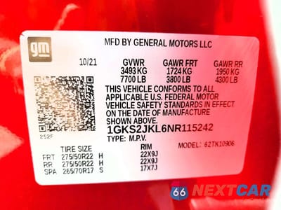 Zdjęcie 14 z 14 samochodu: 2022 GMC YUKON XL DENALI VIN:1GKS2JKL6NR115242 - miniatura