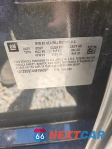 Zdjęcie 12 z 12 samochodu: 2017 CHEVROLET MALIBU LS VIN:1G1ZB5ST4HF199657 - miniatura