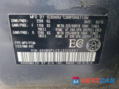 Zdjęcie 12 z 12 samochodu: 2018 SUBARU OUTBACK 3.6R LIMITED VIN:4S4BSFLC5J3320891 - miniatura
