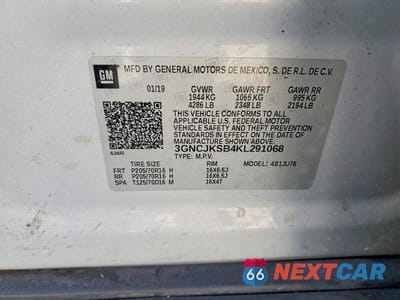 Zdjęcie 13 z 13 samochodu: 2019 CHEVROLET TRAX LS VIN:3GNCJKSB4KL291068 - miniatura