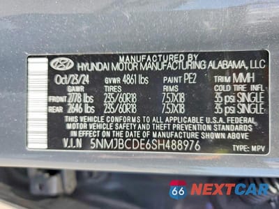 Zdjęcie 13 z 13 samochodu: 2025 HYUNDAI TUCSON SEL VIN:5NMJBCDE6SH488976 - miniatura