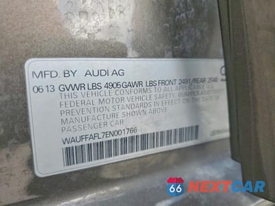 Zdjęcie 12 z 12 samochodu: 2014 AUDI A4 PREMIUM PLUS VIN:WAUFFAFL7EN001766 - miniatura