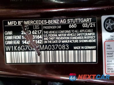 Zdjęcie 12 z 12 samochodu: 2021 MERCEDES-BENZ S 580 4MATIC VIN:W1K6G7GBXMA037083 - miniatura