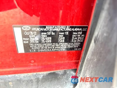 Zdjęcie 10 z 10 samochodu: 2023 HYUNDAI SANTA FE SEL VIN:5NMS24AJ0PH521716 - miniatura