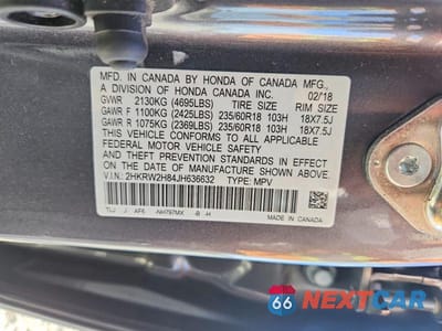 Zdjęcie 13 z 13 samochodu: 2018 HONDA CR-V EXL VIN:2HKRW2H84JH636632 - miniatura