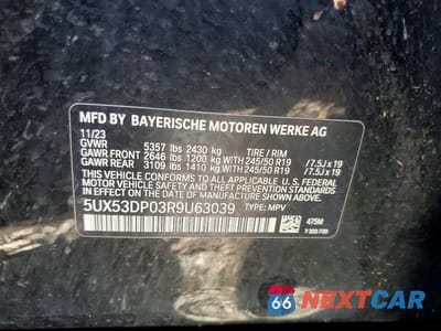 Zdjęcie 13 z 13 samochodu: 2024 BMW X3 XDRIVE30I VIN:5UX53DP03R9U63039 - miniatura