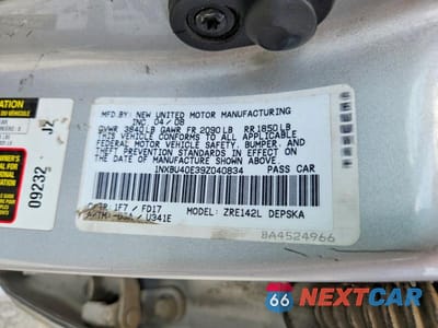 Zdjęcie 12 z 12 samochodu: 2009 TOYOTA COROLLA S VIN:1NXBU40E39Z040834 - miniatura