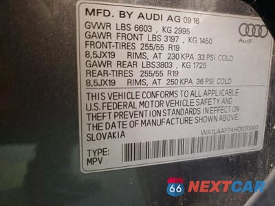 Zdjęcie 13 z 13 samochodu: 2017 AUDI Q7 PREMIUM PLUS VIN:WA1LAAF74HD030900 - miniatura