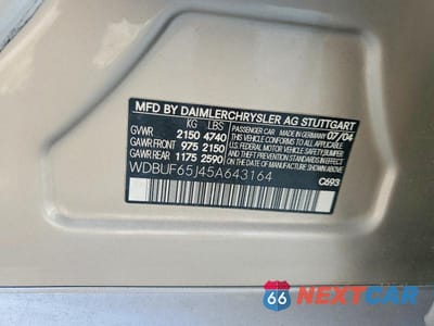 Zdjęcie 12 z 12 samochodu: 2005 MERCEDES-BENZ E 320 VIN:WDBUF65J45A643164 - miniatura