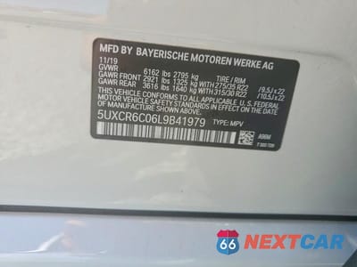 Zdjęcie 13 z 13 samochodu: 2020 BMW X5 XDRIVE40I VIN:5UXCR6C06L9B41979 - miniatura