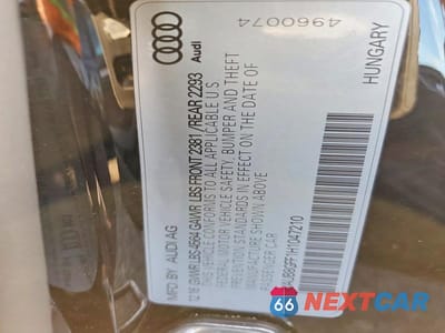 Zdjęcie 12 z 12 samochodu: 2017 AUDI A3 PREMIUM VIN:WAUB8GFF1H1047210 - miniatura