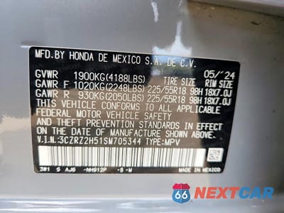 Zdjęcie 13 z 13 samochodu: 2025 HONDA HR-V SPORT VIN:3CZRZ2H51SM705344 - miniatura