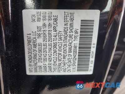 Zdjęcie 12 z 12 samochodu: 2025 HONDA PILOT EXL VIN:5FNYG2H43SB004811 - miniatura