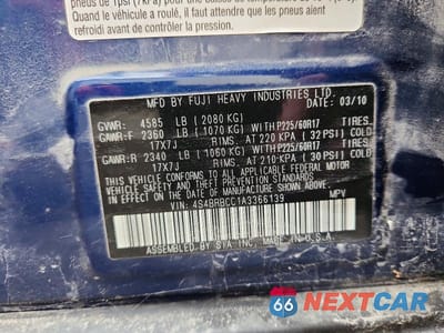 Zdjęcie 13 z 13 samochodu: 2010 SUBARU OUTBACK 2.5I PREMIUM VIN:4S4BRBCC1A3366139 - miniatura