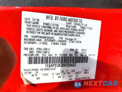Zdjęcie 13 z 13 samochodu: 2008 FORD FOCUS SE VIN:1FAHP35N58W200682 - miniatura