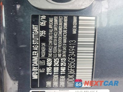 Zdjęcie 12 z 12 samochodu: 2016 MERCEDES-BENZ E 400 VIN:WDDKJ6FB5GF349413 - miniatura