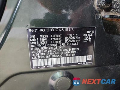 Zdjęcie 13 z 13 samochodu: 2016 HONDA HR-V EXL VIN:3CZRU6H71GM764201 - miniatura