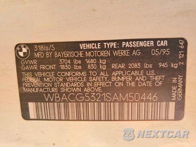 Zdjęcie 12 z 12 samochodu: 1995 BMW 318 TI VIN:WBACG5321SAM50446 - miniatura