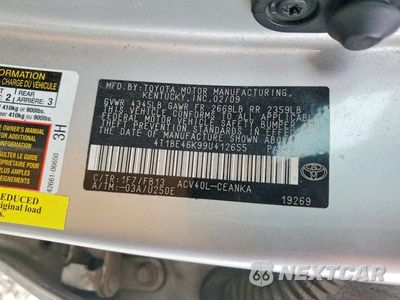 Zdjęcie 13 z 13 samochodu: 2009 TOYOTA CAMRY BASE VIN:4T1BE46K99U412655 - miniatura