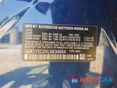 Zdjęcie 13 z 13 samochodu: 2020 BMW X3 XDRIVE30I VIN:5UXTY5C05L9B34664 - miniatura