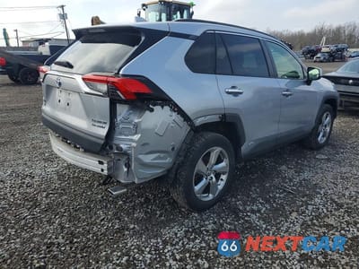 Trzecie zdjęcie samochodu z tyłu: 2020 TOYOTA RAV4 HYBRID LIMITED VIN:JTMDWRFV6LD547133 - miniatura
