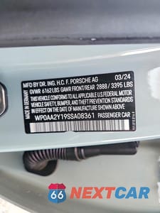 Zdjęcie 13 z 13 samochodu: 2025 PORSCHE TAYCAN BASE VIN:WP0AA2Y19SSA08361 - miniatura