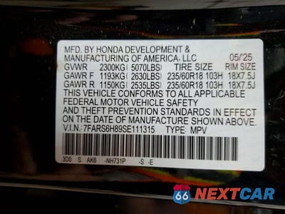 Zdjęcie 14 z 14 samochodu: 2025 HONDA CR-V SPORT-L VIN:7FARS6H89SE111315 - miniatura