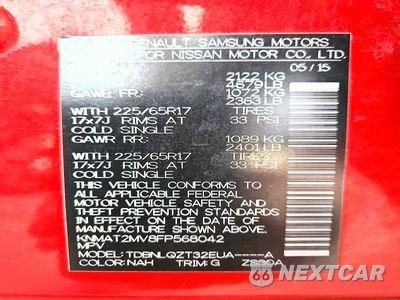 Zdjęcie 13 z 13 samochodu: 2015 NISSAN ROGUE SV VIN:KNMAT2MV8FP568042 - miniatura