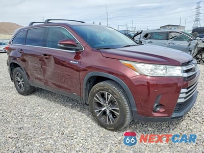 Czwarte zdjęcie samochodu z boku: 2019 TOYOTA HIGHLANDER HYBRID LE VIN:5TDBGRFH8KS076345 - miniatura