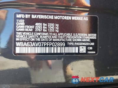 Zdjęcie 12 z 12 samochodu: 2023 BMW 430I GRAN COUPE VIN:WBA63AV07PFP02899 - miniatura