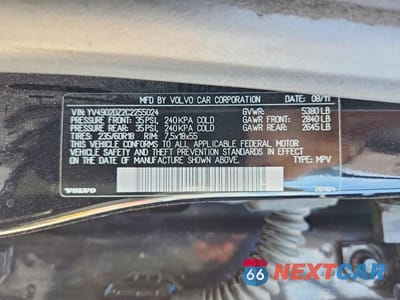 Zdjęcie 13 z 13 samochodu: 2012 VOLVO XC60 T6 VIN:YV4902DZ2C2255024 - miniatura