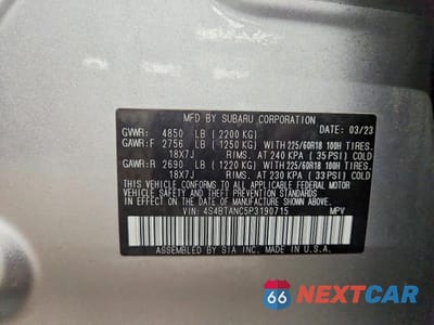 Zdjęcie 13 z 13 samochodu: 2023 SUBARU OUTBACK LIMITED VIN:4S4BTANC5P3190715 - miniatura