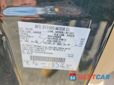 Zdjęcie 12 z 12 samochodu: 2005 FORD F150 VIN:1FTRF12W95NB39406 - miniatura