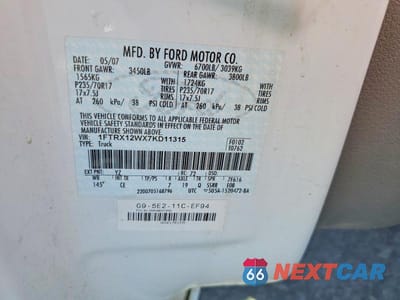 Zdjęcie 13 z 13 samochodu: 2007 FORD F-150 STYLESIDE VIN:1FTRX12WX7KD11315 - miniatura