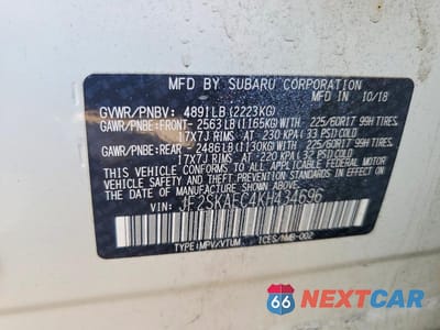 Zdjęcie 13 z 13 samochodu: 2019 SUBARU FORESTER PREMIUM VIN:JF2SKAEC4KH434696 - miniatura
