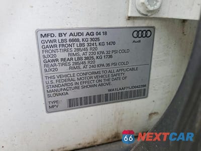 Zdjęcie 13 z 13 samochodu: 2018 AUDI Q7 PREMIUM PLUS VIN:WA1LAAF71JD042296 - miniatura