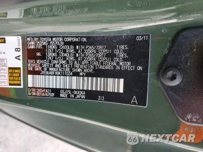 Zdjęcie 14 z 14 samochodu: 2011 TOYOTA FJ CRUISER BASE VIN:JTEBU4BFXBK111034 - miniatura