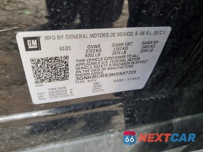 Zdjęcie 12 z 12 samochodu: 2021 CHEVROLET BLAZER 2LT VIN:3GNKBCRS3MS537721 - miniatura