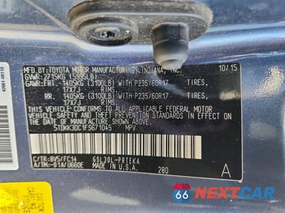Zdjęcie 13 z 13 samochodu: 2015 TOYOTA SIENNA LE VIN:5TDKK3DC1FS671045 - miniatura