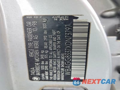 Zdjęcie 12 z 12 samochodu: 2001 BMW 7 SERIES VIN:WBAGG8337XDN73797 - miniatura