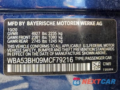 Zdjęcie 13 z 13 samochodu: 2021 BMW 530 I VIN:WBA53BH09MCF79216 - miniatura
