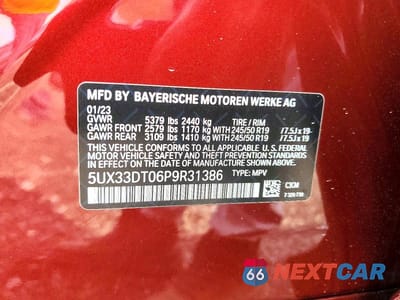 Zdjęcie 13 z 13 samochodu: 2023 BMW X4 XDRIVE30I VIN:5UX33DT06P9R31386 - miniatura