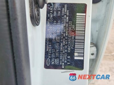Zdjęcie 12 z 12 samochodu: 2013 HYUNDAI ACCENT GLS VIN:KMHCU4AE4DU396320 - miniatura