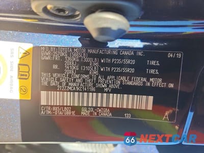 Zdjęcie 13 z 13 samochodu: 2019 LEXUS RX 350 BASE VIN:2T2ZZMCA1KC141186 - miniatura
