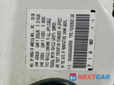 Zdjęcie 12 z 12 samochodu: 2008 ACURA TL VIN:19UUA66248A045508 - miniatura
