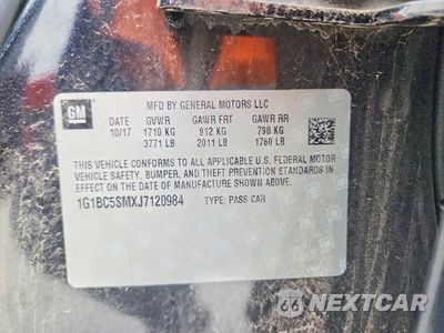 Zdjęcie 23 z 24 samochodu: 2018 CHEVROLET CRUZE LS VIN:1G1BC5SMXJ7120984 - miniatura