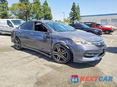 Czwarte zdjęcie samochodu z boku: 2017 HONDA ACCORD SPORT VIN:1HGCR2F52HA248436 - miniatura