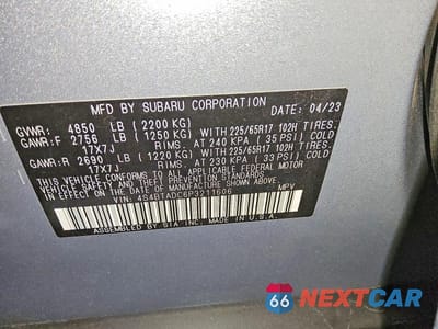 Zdjęcie 13 z 13 samochodu: 2023 SUBARU OUTBACK PREMIUM VIN:4S4BTADC6P3211606 - miniatura